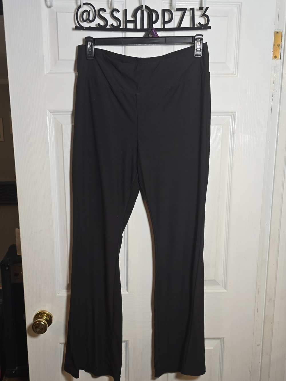 Nobo XL Women's Black Pull-On Wide-Leg Pants